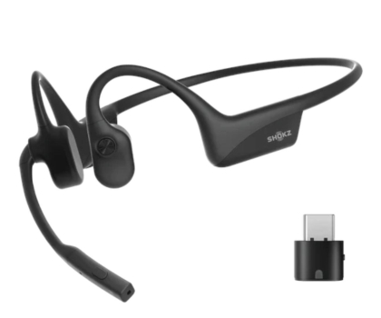 Słuchawka bezprzewodowa SHOKZ OpenComm2 UC ( USB-C) Black zestaw C110-AC-BK